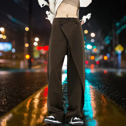 Pantalón Ancho Asimétrico para Mujer | Ideal para Trabajo y Salidas