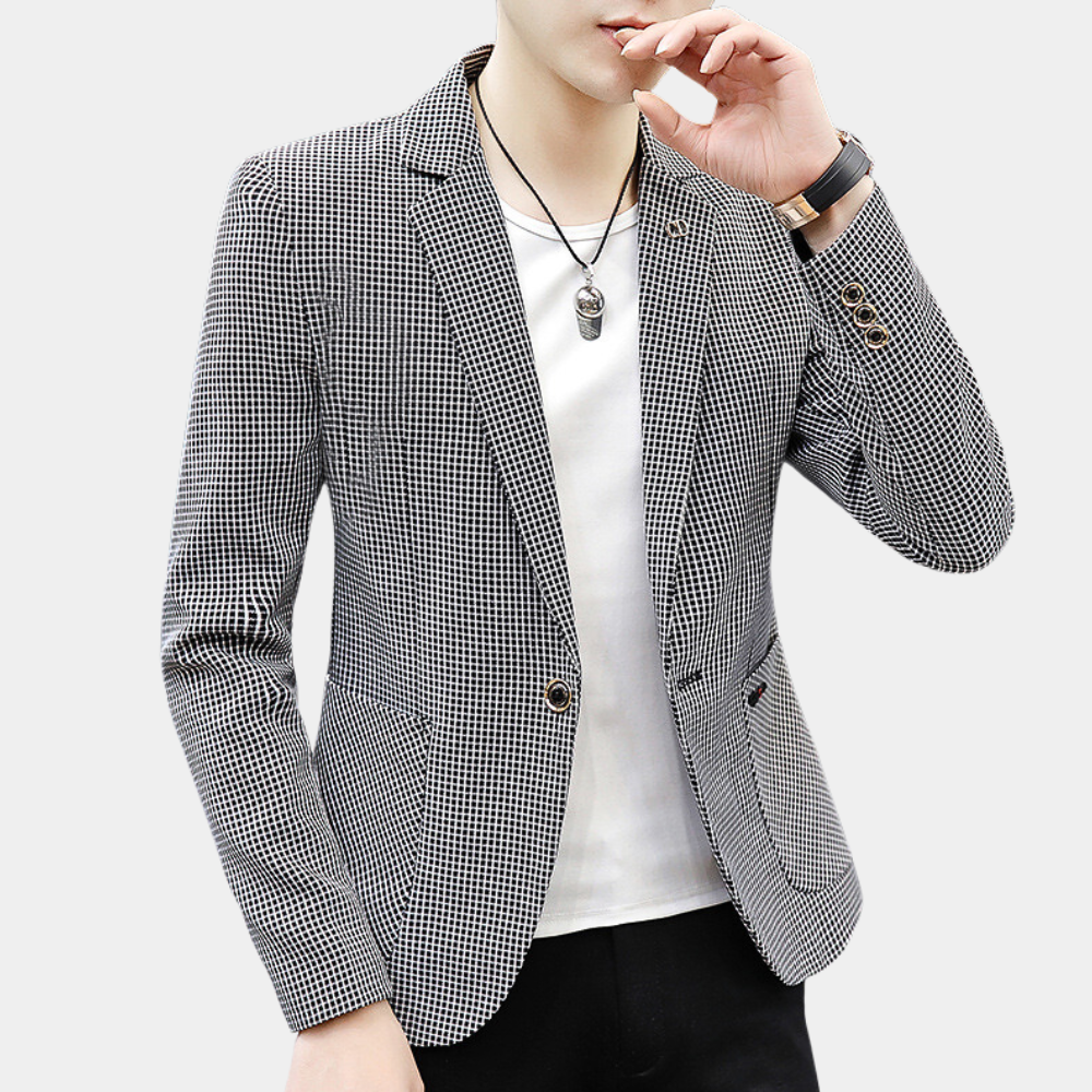 Blazer Con Motivo De Cuadros Para Hombre | Ideal Para Uso Profesional Y Diario