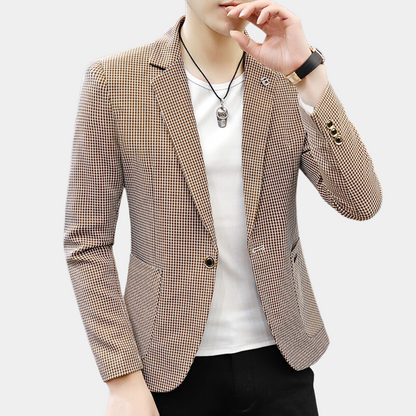 Blazer Con Motivo De Cuadros Para Hombre | Ideal Para Uso Profesional Y Diario