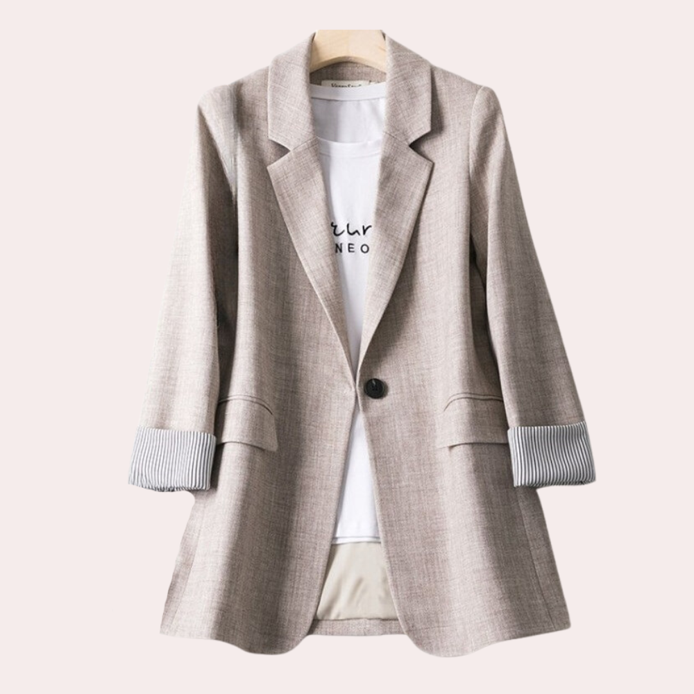 Blazer Oversize Con Solapa Y Cierre De Un Botón Para Mujer | Ideal Para Trabajo O Uso Diario