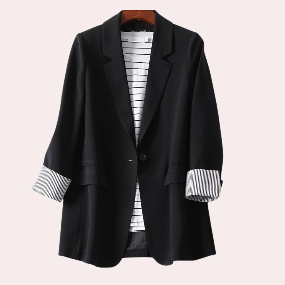 Blazer Oversize Con Solapa Y Cierre De Un Botón Para Mujer | Ideal Para Trabajo O Uso Diario