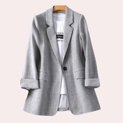 Blazer Oversize Con Solapa Y Cierre De Un Botón Para Mujer | Ideal Para Trabajo O Uso Diario