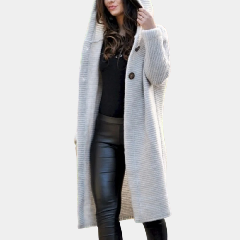 Chaleco con Capucha y Diseño Tejido para Mujer | Ideal para el Invierno