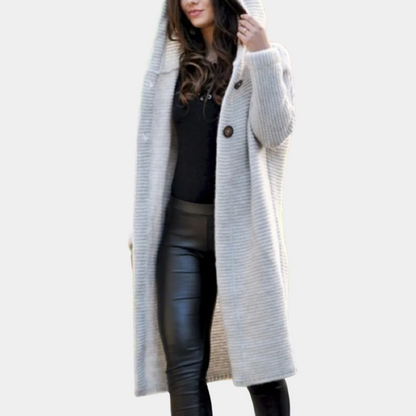 Chaleco con Capucha y Diseño Tejido para Mujer | Ideal para el Invierno
