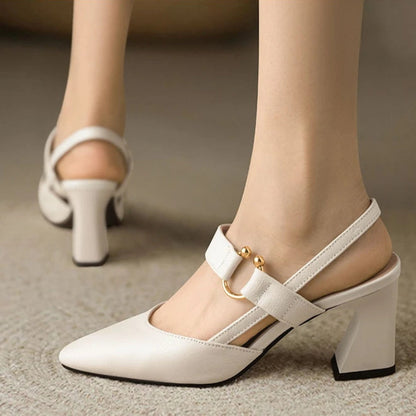 Sandalias Con Tacón Y Correa Slingback Para Mujer | Ideal Para Temporada Cálida