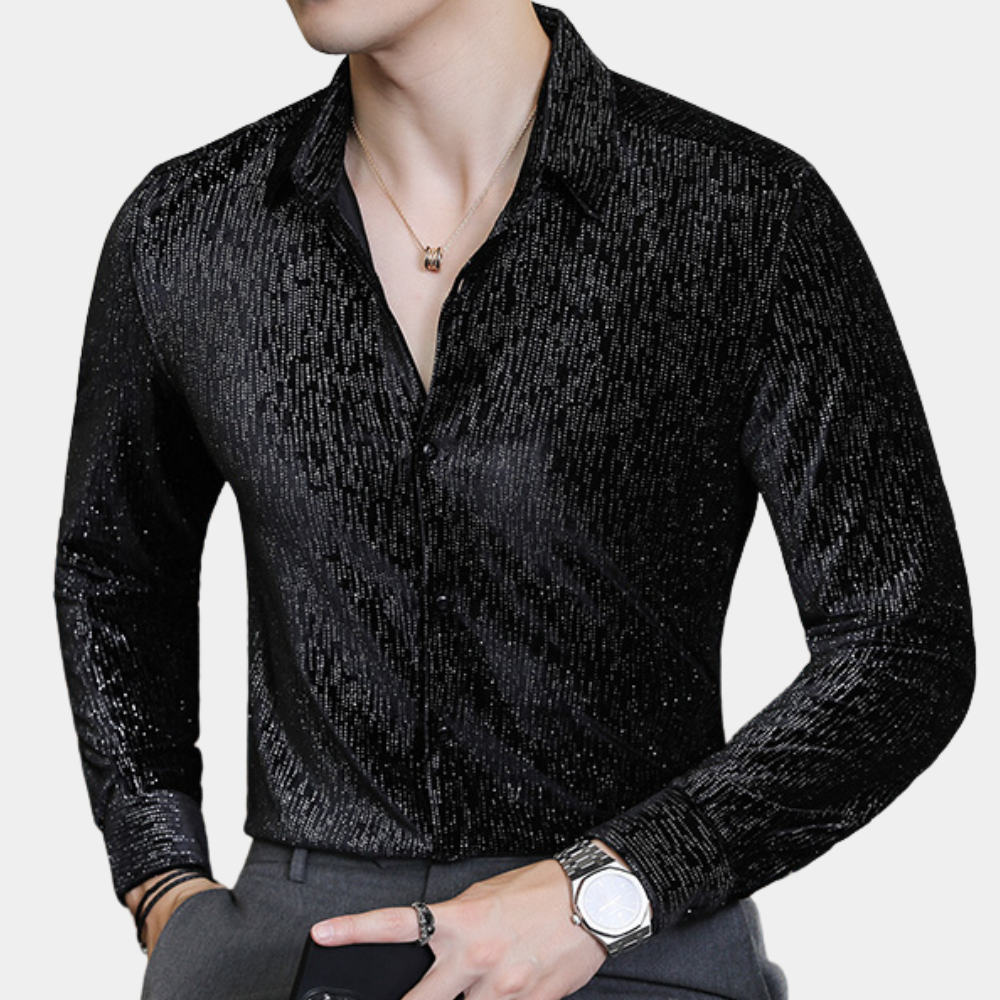 Camisa de Hombre con Estampado Completo para Uso Versátil | Ideal para Salidas y Ocasiones Sociales