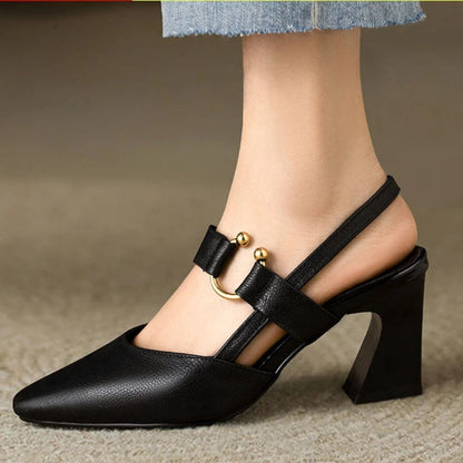 Sandalias Con Tacón Y Correa Slingback Para Mujer | Ideal Para Temporada Cálida
