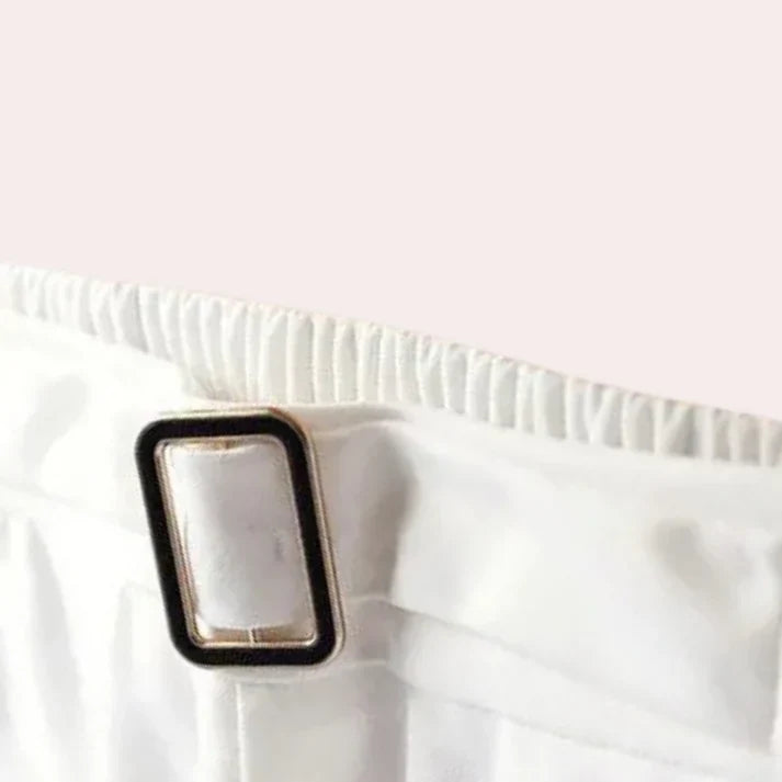Pantalón De Corte Recto Y Pierna Ancha Con Cintura Alta Para Mujer | Ideal Para Uso Diario