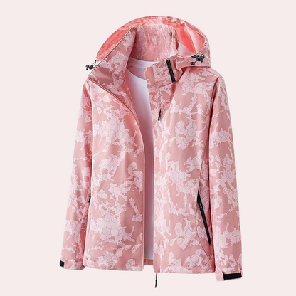 Chaqueta con Capucha Desmontable y Estampado Camuflaje para Mujer | Ideal para Uso Diario en Exteriores