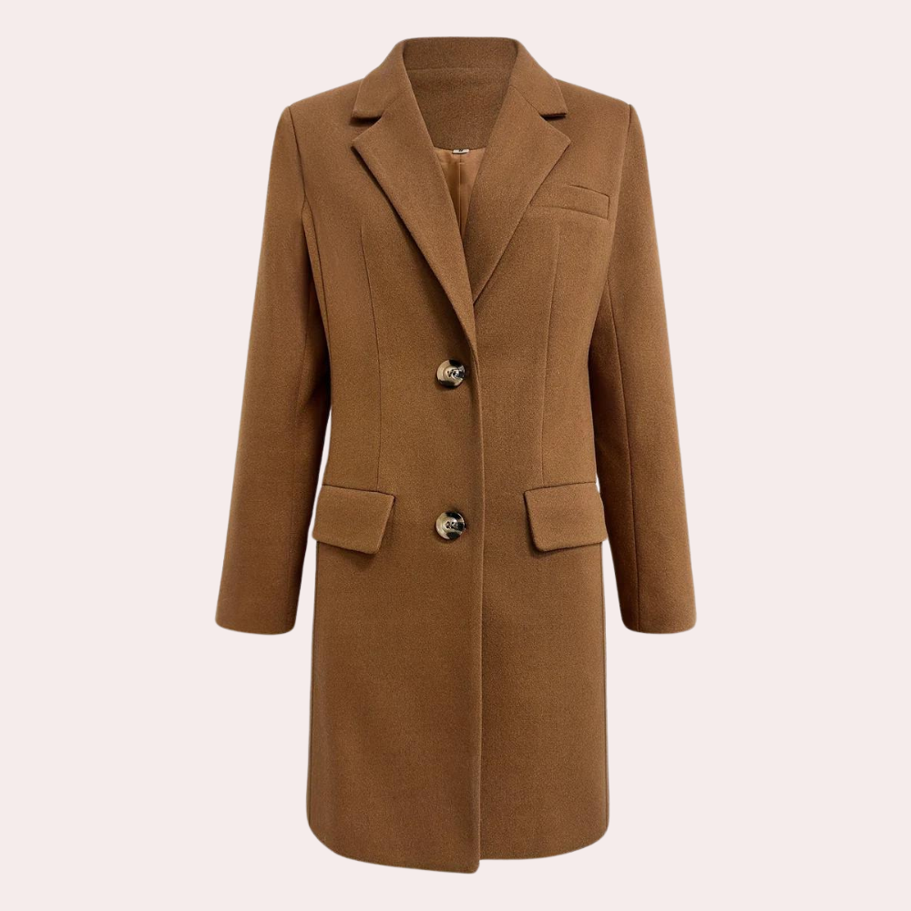 Trench-Coat Ajustado Para Mujer con Doble Botonadura y Mangas Largas | Ideal Para Uso Diario y Formal