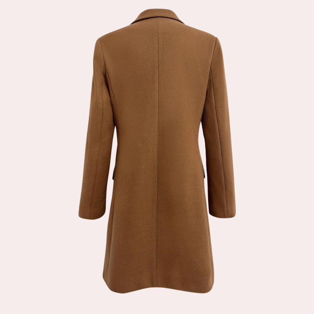 Trench-Coat Ajustado Para Mujer con Doble Botonadura y Mangas Largas | Ideal Para Uso Diario y Formal