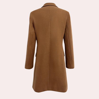 Trench-Coat Ajustado Para Mujer con Doble Botonadura y Mangas Largas | Ideal Para Uso Diario y Formal