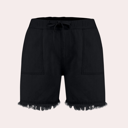Short Con Cintura Elástica Y Acabados Con Flecos Para Mujer | Ideal Para Días Cálidos