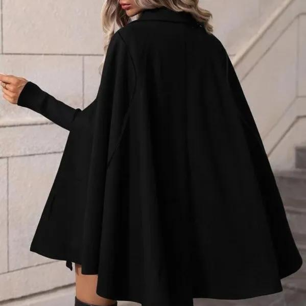 Capa con Diseño Estructurado y Cierre Cruzado para Mujer | Ideal para El Invierno