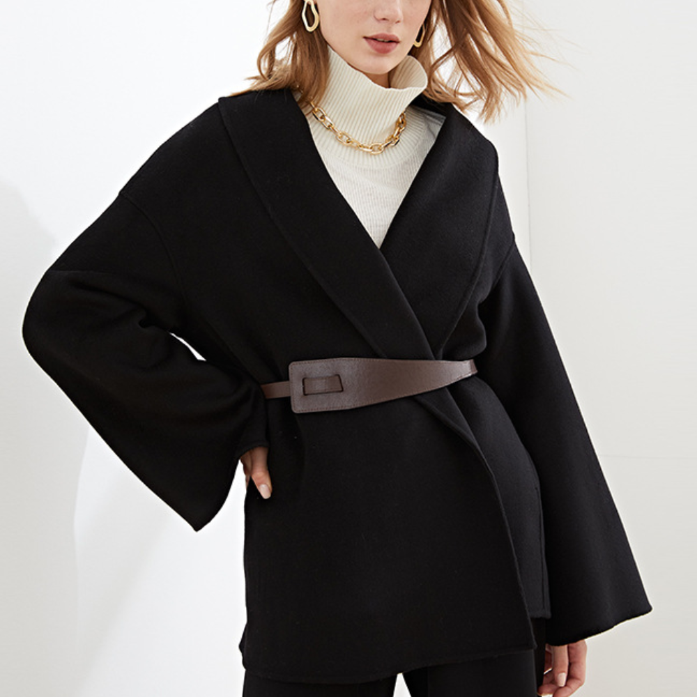 Abrigo Largo con Cinturón Ajustable para Mujer | Ideal para Otoño e Invierno