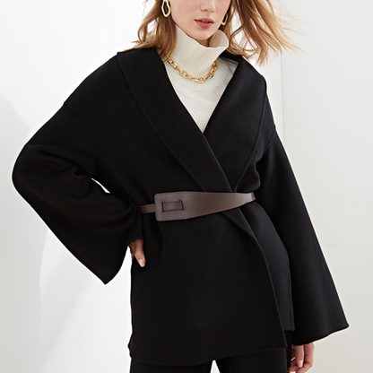 Abrigo Largo con Cinturón Ajustable para Mujer | Ideal para Otoño e Invierno