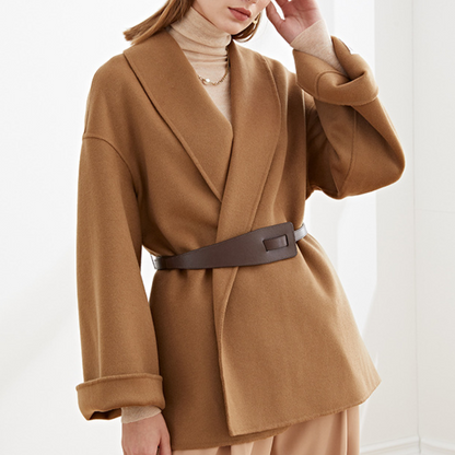 Abrigo Largo con Cinturón Ajustable para Mujer | Ideal para Otoño e Invierno
