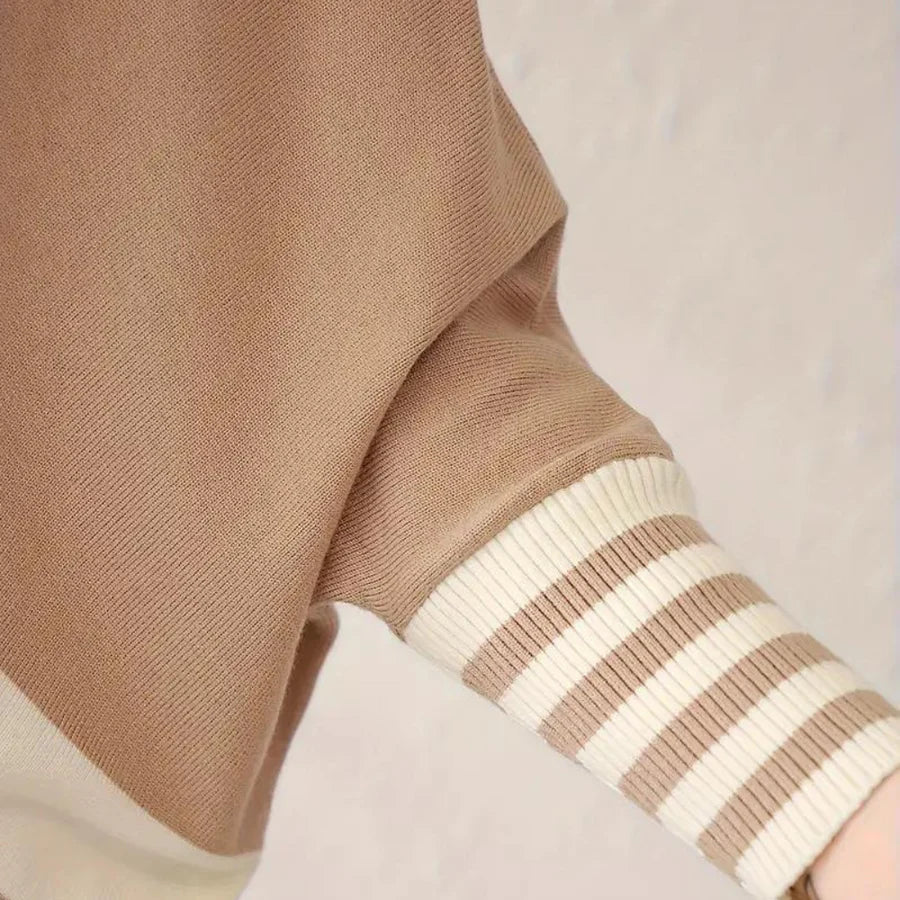 Jersey De Rayas Con Manga Murciélago Para Mujeres | Ideal Para Uso Diario