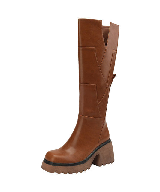 Botas Marrones Con Abertura Lateral Y Cierre Para Mujer | Ideal Para Uso Diario