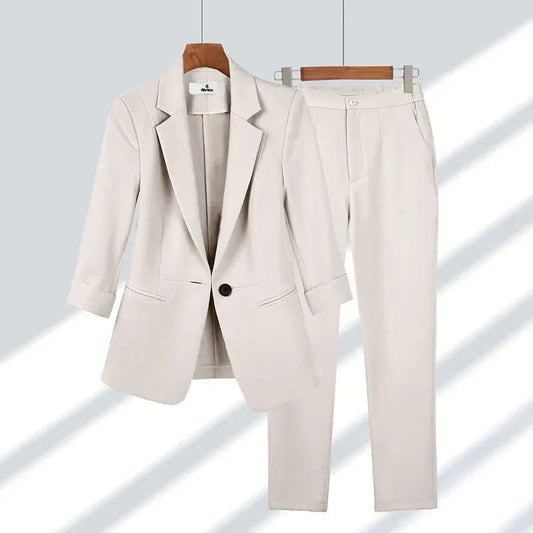 Conjunto De Blazer Clásico Y Pantalón Coordinado Para Adultos | Ideal Para Entornos Profesionales Y Versátiles