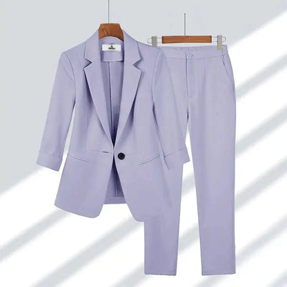 Conjunto De Blazer Clásico Y Pantalón Coordinado Para Adultos | Ideal Para Entornos Profesionales Y Versátiles