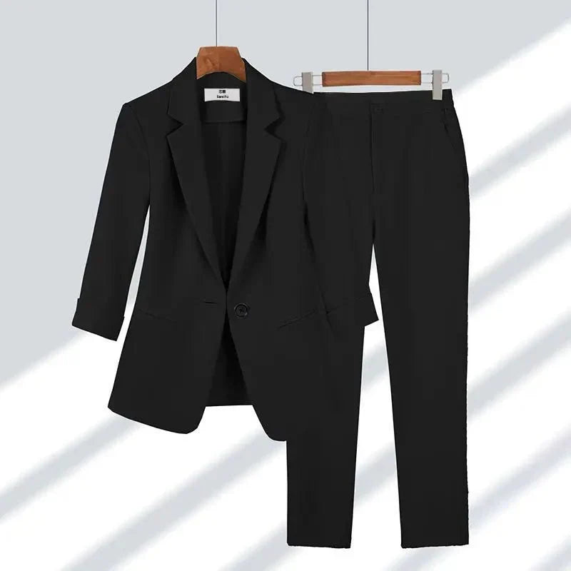 Conjunto De Blazer Clásico Y Pantalón Coordinado Para Adultos | Ideal Para Entornos Profesionales Y Versátiles