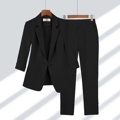 Conjunto De Blazer Clásico Y Pantalón Coordinado Para Adultos | Ideal Para Entornos Profesionales Y Versátiles