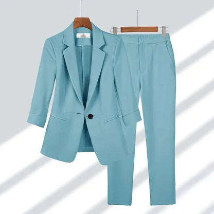 Conjunto De Blazer Clásico Y Pantalón Coordinado Para Adultos | Ideal Para Entornos Profesionales Y Versátiles