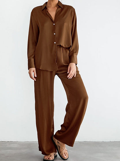 Conjunto De Dos Piezas con Camiseta De Manga Larga y Pantalón para Adultos | Ideal para Uso Diario O Viajes
