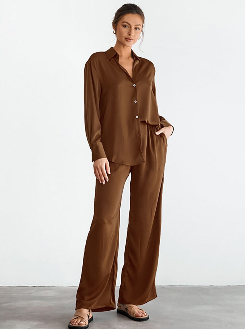 Conjunto De Dos Piezas con Camiseta De Manga Larga y Pantalón para Adultos | Ideal para Uso Diario O Viajes