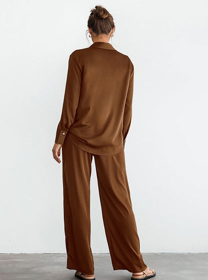 Conjunto De Dos Piezas con Camiseta De Manga Larga y Pantalón para Adultos | Ideal para Uso Diario O Viajes