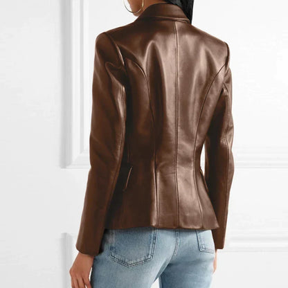 Blazer de Corte Estructurado con Botones Dobles y Cuello con Solapa para Mujer | Uso Diario o Profesional
