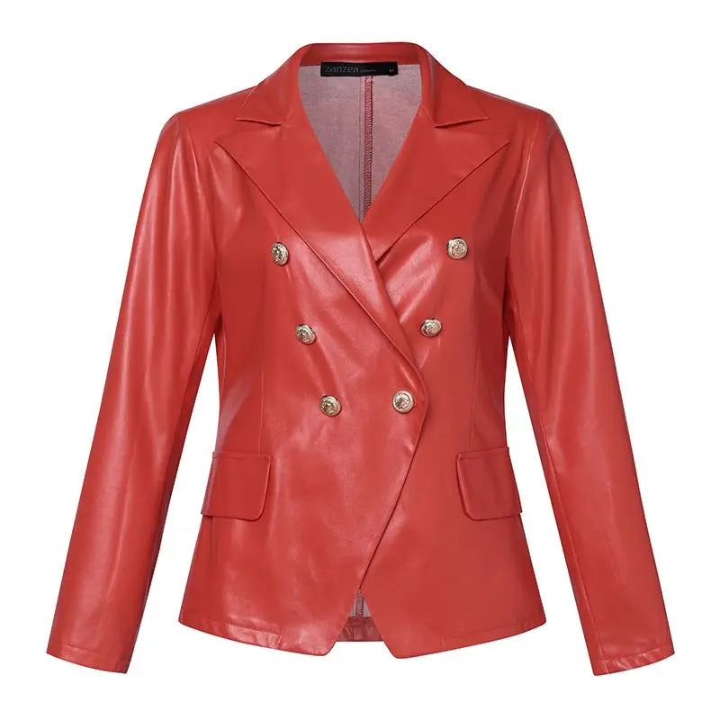 Blazer de Corte Estructurado con Botones Dobles y Cuello con Solapa para Mujer | Uso Diario o Profesional
