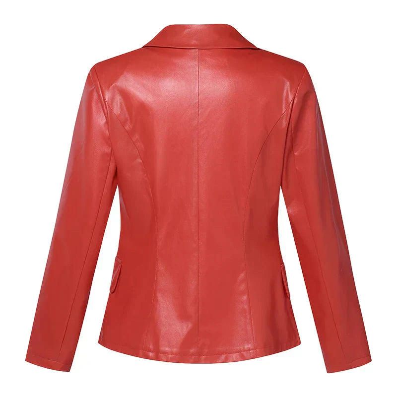 Blazer de Corte Estructurado con Botones Dobles y Cuello con Solapa para Mujer | Uso Diario o Profesional