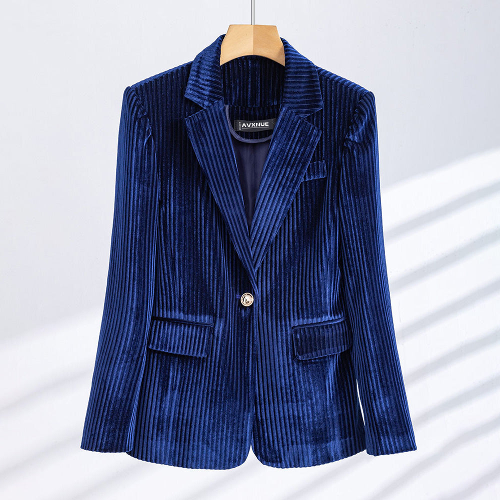 Blazer de Corte Ajustado con Un Solo Botón y Manga Larga para Mujer | Uso Diario o Profesional