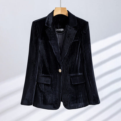Blazer de Corte Ajustado con Un Solo Botón y Manga Larga para Mujer | Uso Diario o Profesional
