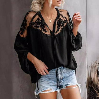 Blusa Con Mangas Largas Y Diseño Bordado Para Mujer | Ideal Para Uso Diario