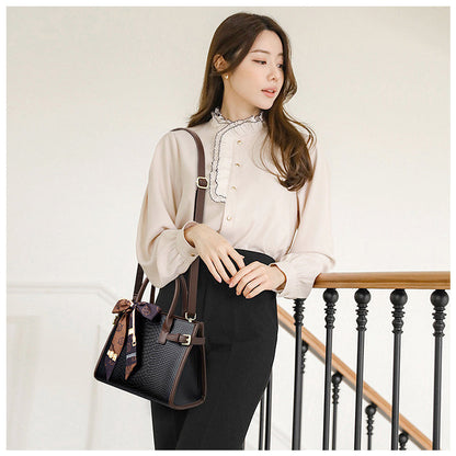 Bolso De Mano Mediano Con Tres Compartimentos Para Mujer | Ideal Para Uso Diario Y Organización De Objetos