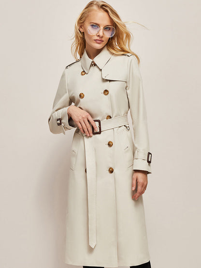 Trenchcoat Largo de Doble Botonadura y Corte Amplio | Uso Diario para Hombre o Mujer