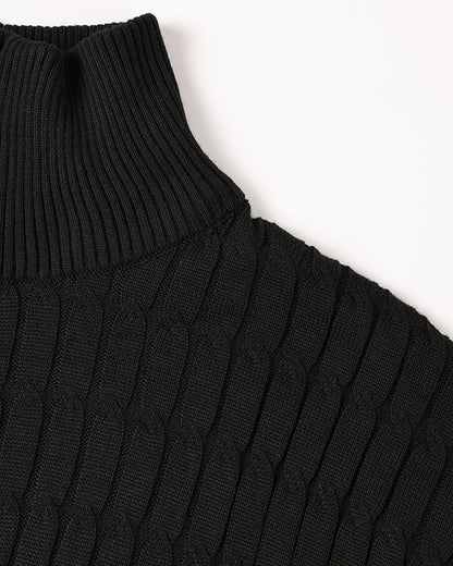 Jersey de Punto Trenzado con Medio Cierre para Hombre | Ideal para Uso Diario