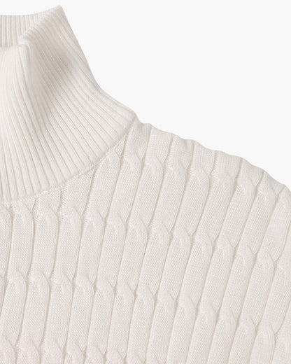 Jersey de Punto Trenzado con Medio Cierre para Hombre | Ideal para Uso Diario