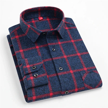 Camisa de Hombre con Estampado de Cuadros para Uso Diario | Ideal para Todo el Año