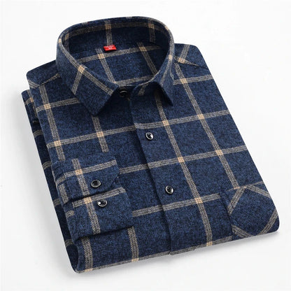 Camisa de Hombre con Estampado de Cuadros para Uso Diario | Ideal para Todo el Año