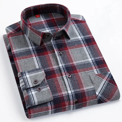 Camisa de Hombre con Estampado de Cuadros para Uso Diario | Ideal para Todo el Año