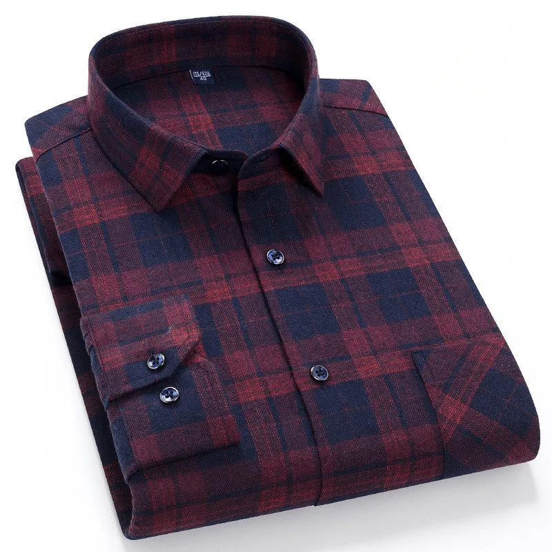 Camisa de Hombre con Estampado de Cuadros para Uso Diario | Ideal para Todo el Año
