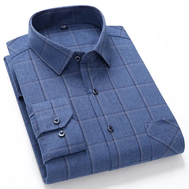 Camisa de Hombre con Estampado de Cuadros para Uso Diario | Ideal para Todo el Año