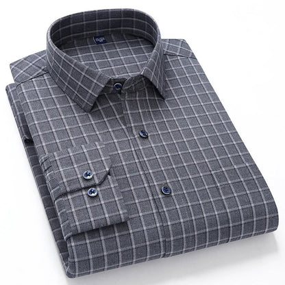 Camisa de Hombre con Estampado de Cuadros para Uso Diario | Ideal para Todo el Año