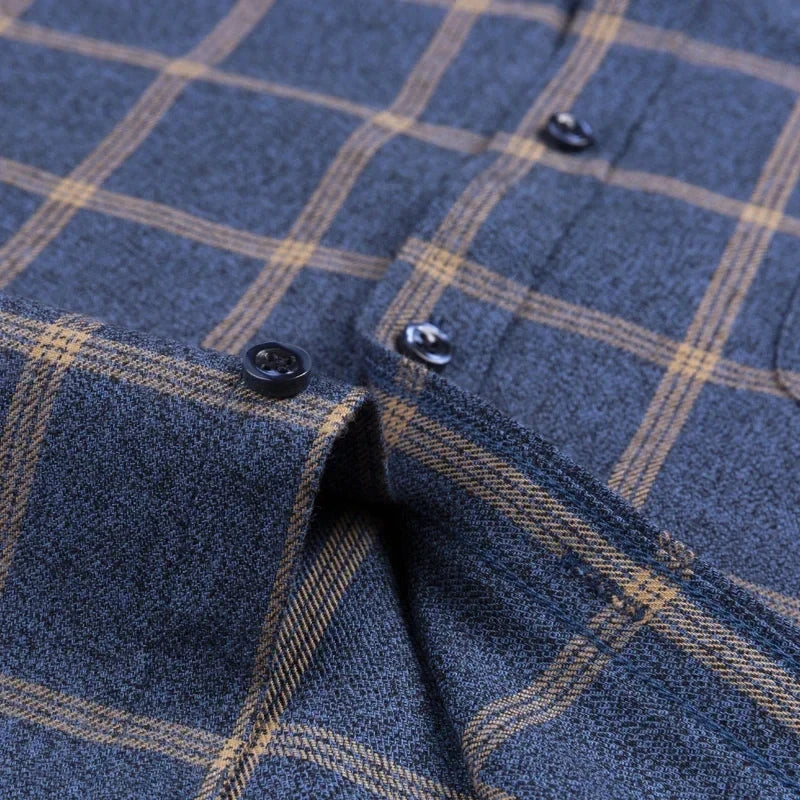 Camisa de Hombre con Estampado de Cuadros para Uso Diario | Ideal para Todo el Año