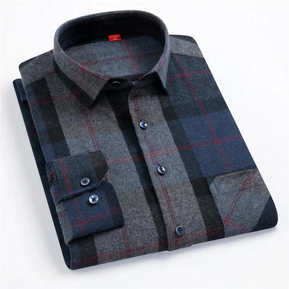 Camisa de Hombre con Estampado de Cuadros para Uso Diario | Ideal para Todo el Año