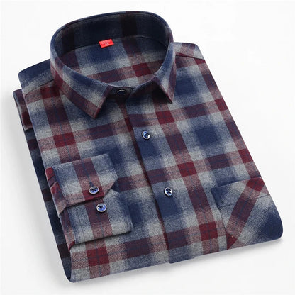 Camisa de Hombre con Estampado de Cuadros para Uso Diario | Ideal para Todo el Año